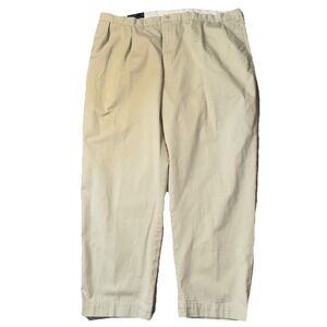 Polo Ralph Lauren Chino Ethan Pant  Sz 46Bx30 Tan Pleat Front Measures 44Bx28.5